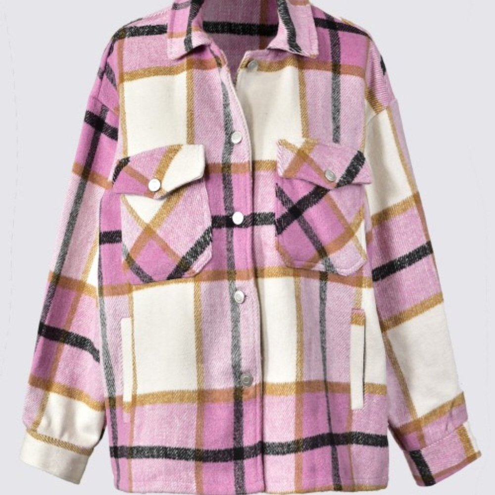 ❌SOLD OUT❌STAYCATION PINK SHACKET - Picture 2 of 4